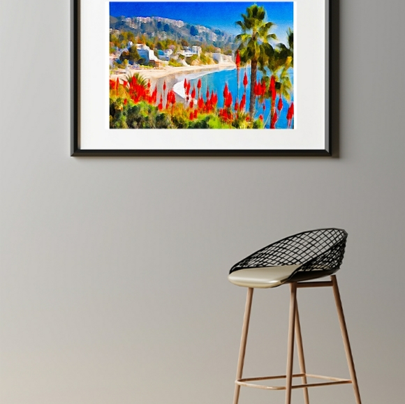 “Lovely Laguna Beach” Original Watercolor Print in Home Decor - Picture 2 of 2